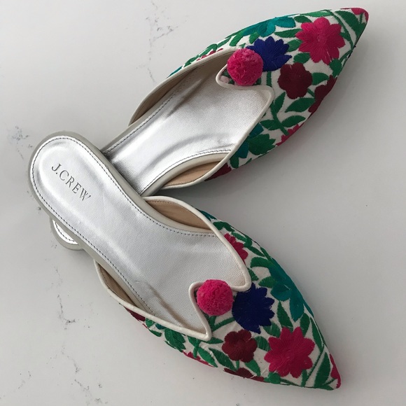 J. Crew Shoes - J.Crew embroidered flats, size 8